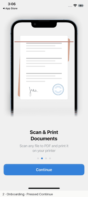 Smart Printer onboarding and paywall flow